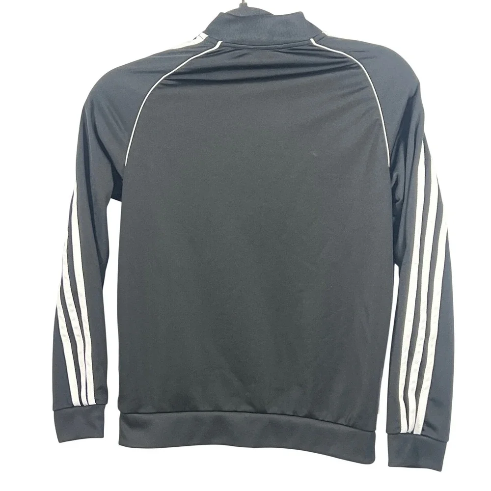 Adidas Kids Classic‎ Black White Zip Up Track Jacket Boys Medium Sportswear
